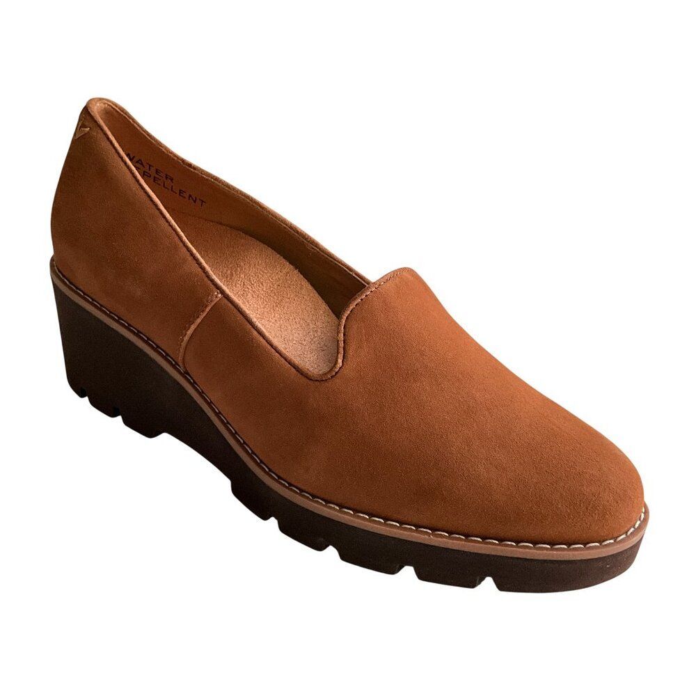Vionic Willa Wedge Slip-On Loafers Tan 9